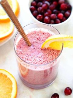 This Cranberry Orange Smoothie is a deliciously healthy way to start your day!