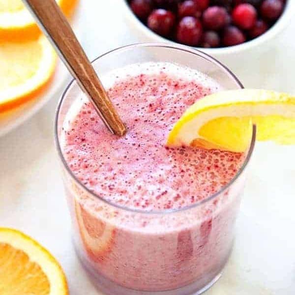 This Cranberry Orange Smoothie is a deliciously healthy way to start your day!