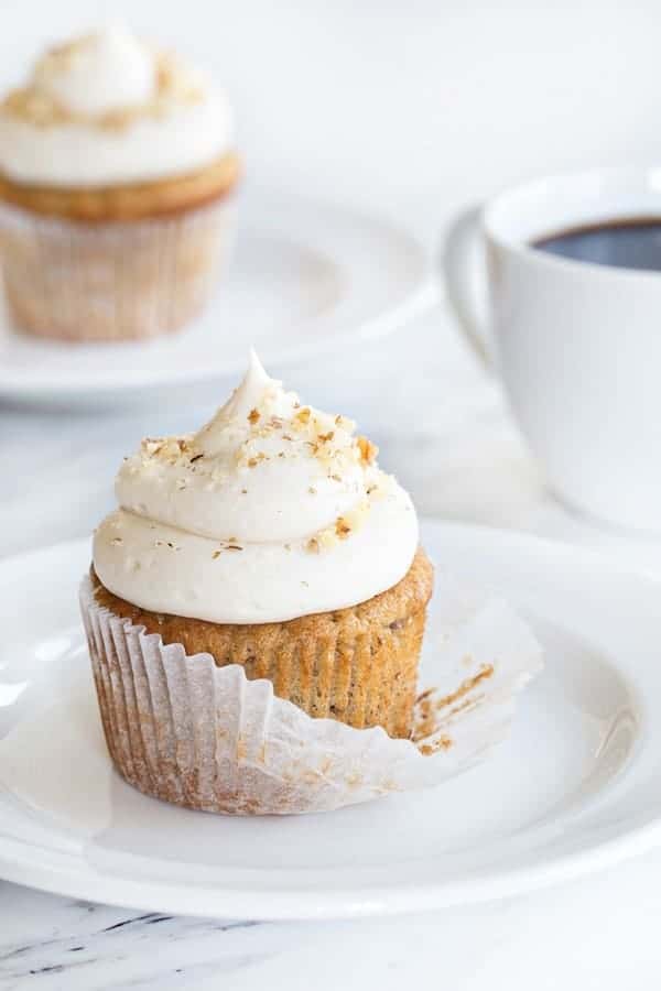 Banana Cupcakes with Cream Cheese Frosting will be a hit at any party. These will definitely disappear quickly!