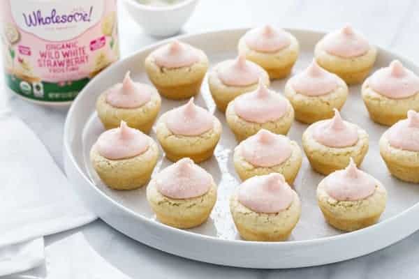 Lemon Sugar Cookie Cups with Strawberry Frosting are just about the cutest Easter sweet you could make.  