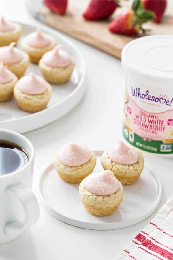 Lemon Sugar Cookie Cups with Strawberry Frosting are just about the cutest Easter sweet you could make.  So simple and delicious!