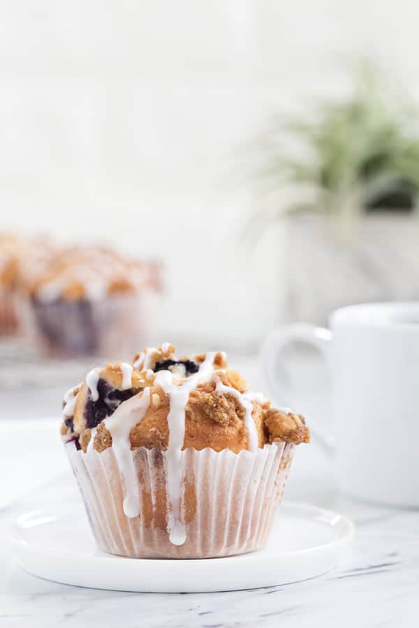 Blueberry Walnut Muffins rise high and mighty. They're perfect with your morning cup of coffee or for Sunday brunch!