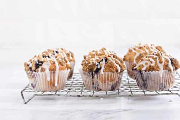 Blueberry Walnut Muffins rise high and mighty and they're perfect for breakfast.