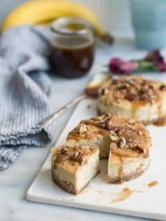 Salted Caramel Banana Cheesecake is a delicious combination of sweet and salty flavors. Perfect for cheesecake lovers.