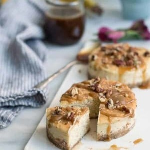 Salted Caramel Banana Cheesecake is a delicious combination of sweet and salty flavors. Perfect for cheesecake lovers.