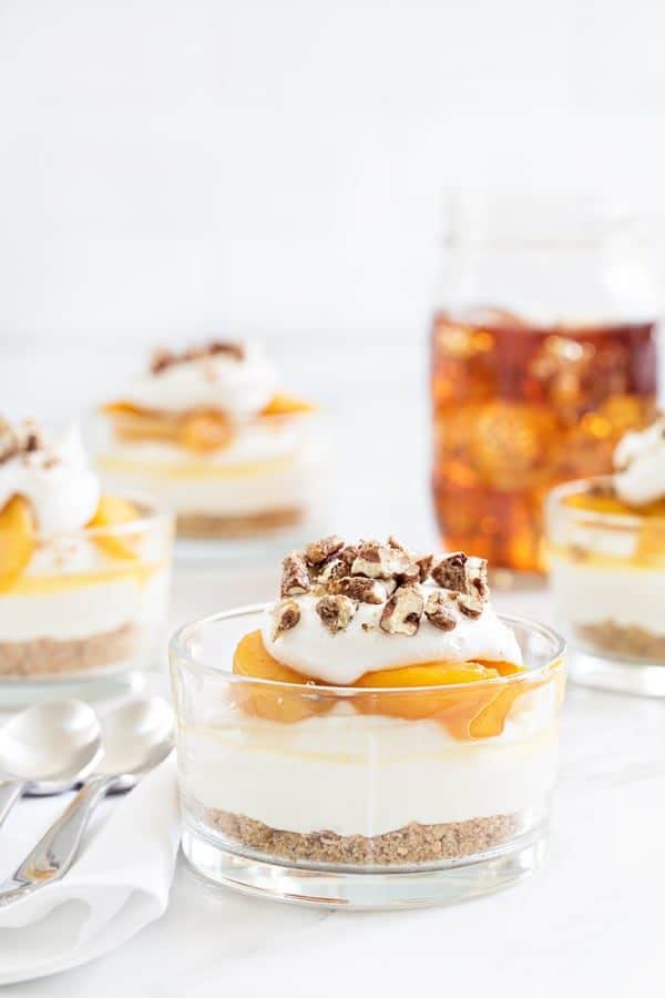 No Bake Peach Cheesecake capture everything there is to love about summer. These cheesecakes are sure to become one of your new faves!
