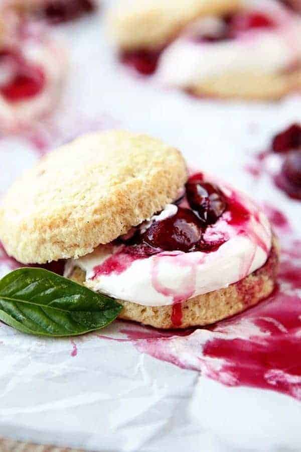 Roasted Cherry Shortcake is a delicious summer twist on an old classic. Perfect for summer barbecues!