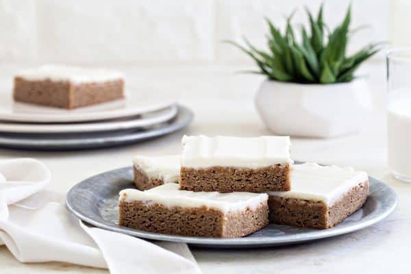 Cinnamon Roll Blondies combine everything you love about cinnamon rolls with chewy blondies to create a two in one dessert that's sure to become one of your new faves! So easy and delicious!