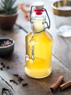 This festive Mulling Spiced Vodka is just the thing to make your holiday party merry and bright. So festive.