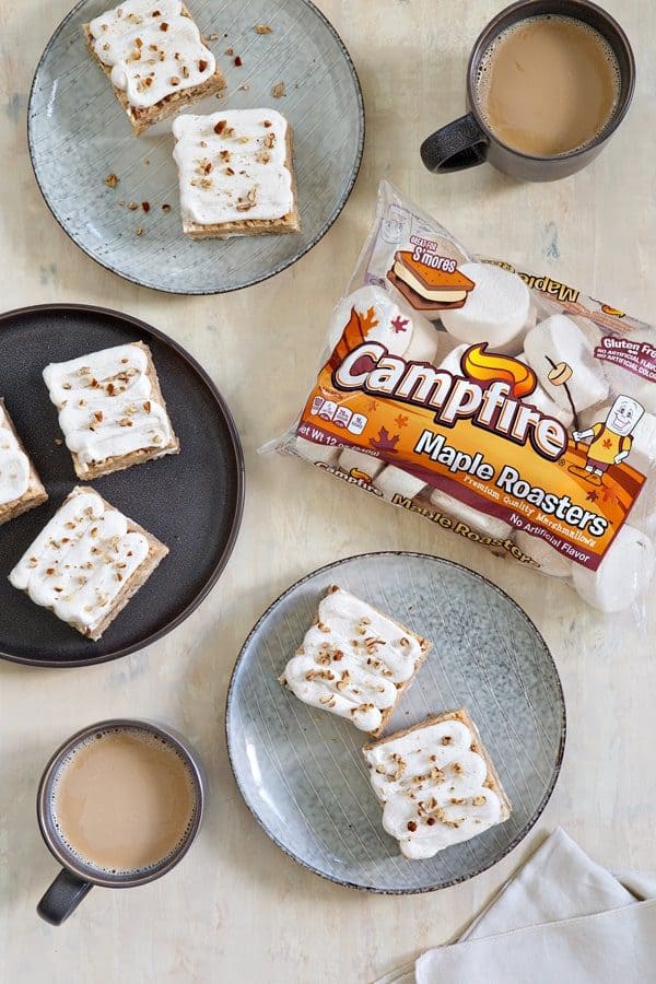 Frosted Maple Pecan Marshmallow Cereal Treats are a surefire no-bake treat. Easy and delish!