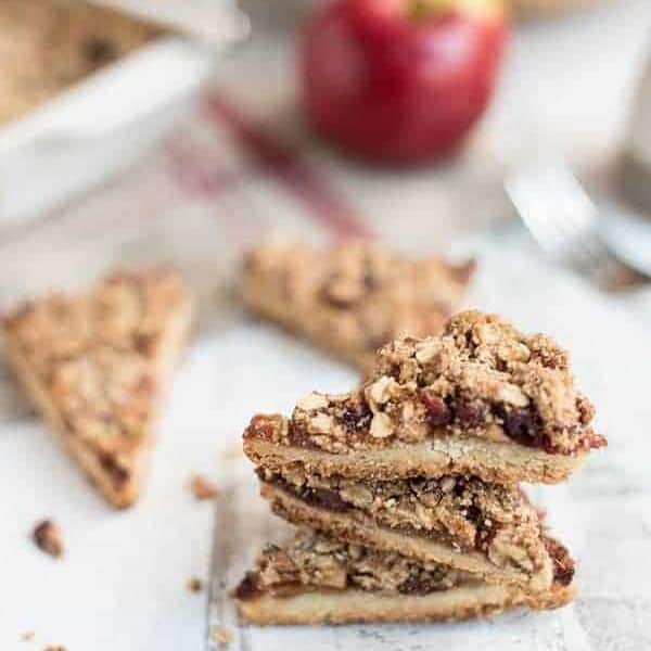 Apple Cranberry Crumble Bars are a sweet and crunchy treat that celebrates the fall season. Perfect with your morning cup of coffee!