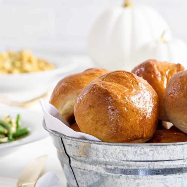 Garlic and Herb Beer Bread Rolls are light and delicious. They're great as a side to any meal, but go especially well with turkey and stuffing!