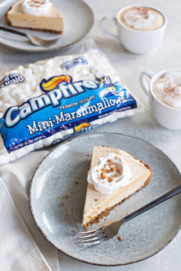 Marshmallow Pumpkin Pie is an unexpected twist on a classic fall dessert. The silky texture and spicy crust will have your guests begging for the recipe!
