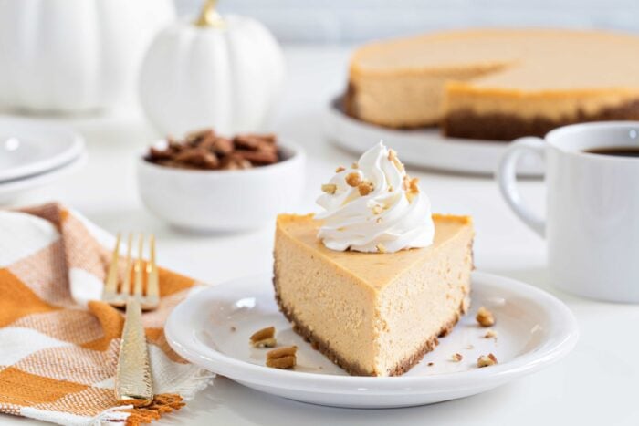 Sweet Potato Cheesecake is smooth, creamy and loaded with fall flavors. This is fall dessert perfection.
