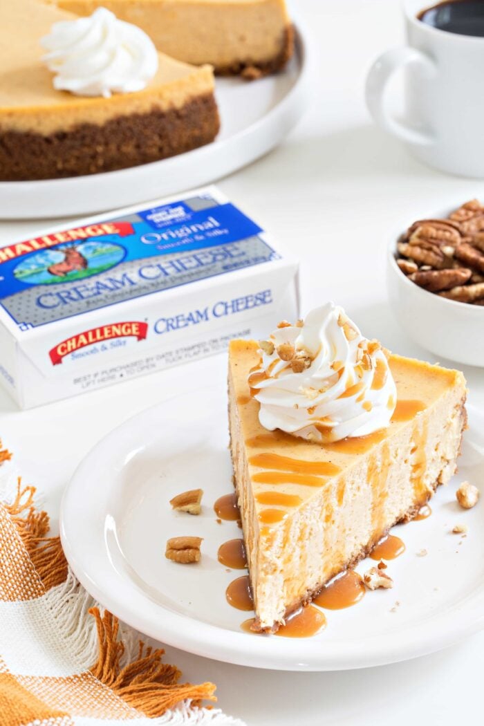Sweet Potato Cheesecake is smooth, creamy and loaded with fall flavors. This is sure to become one of your favorite fall desserts!