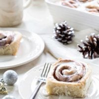 Overnight Chai Spice Sweet Rolls are the perfect breakfast for Christmas morning. Make them the night before and let them rise while you're opening gifts.