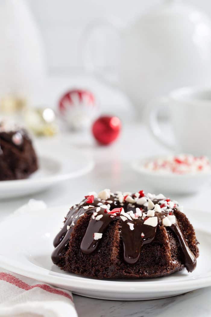 Chocolate Peppermint Mini Bundt Cakes - My Baking Addiction