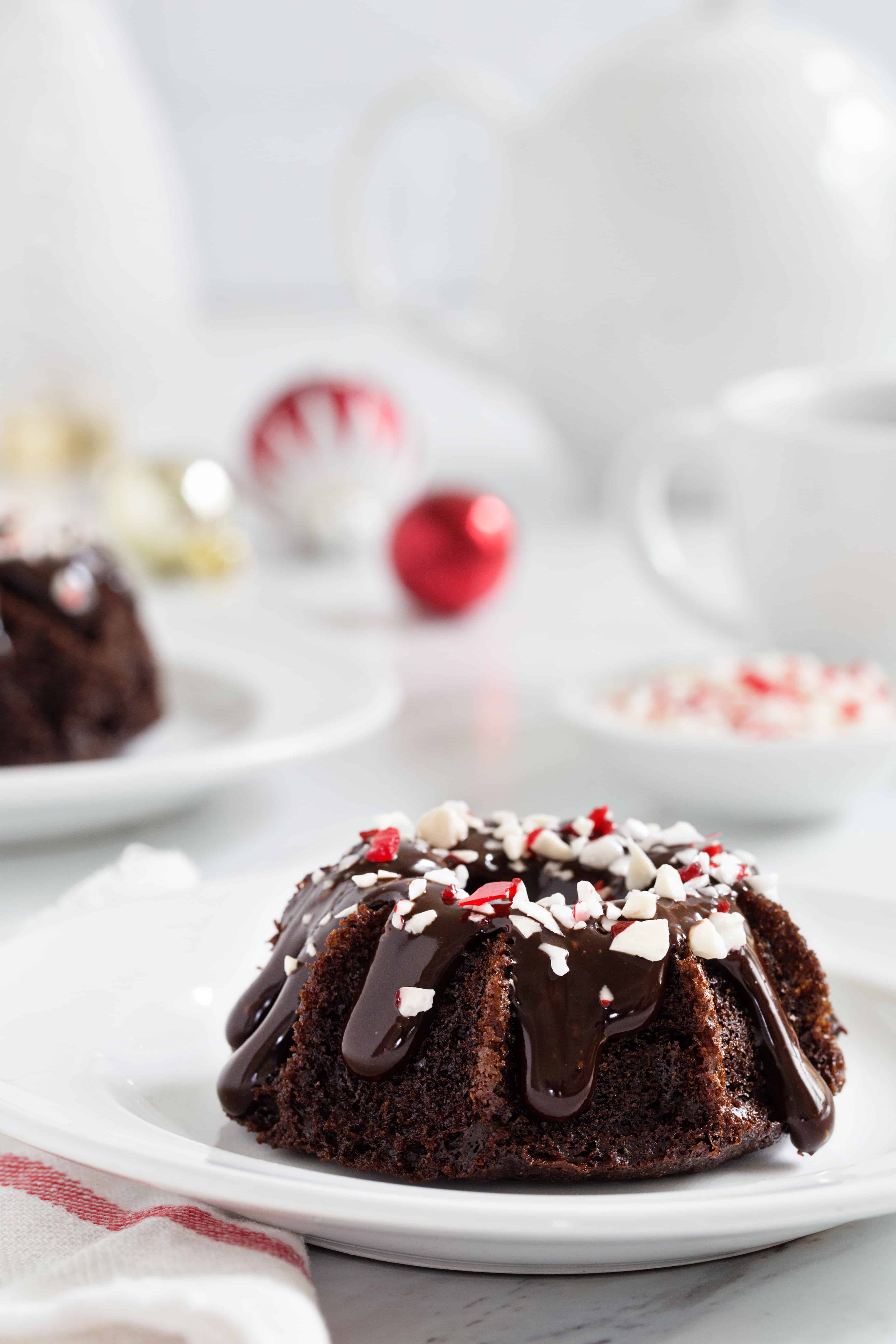 Chocolate Peppermint Mini Bundt Cakes - My Baking Addiction