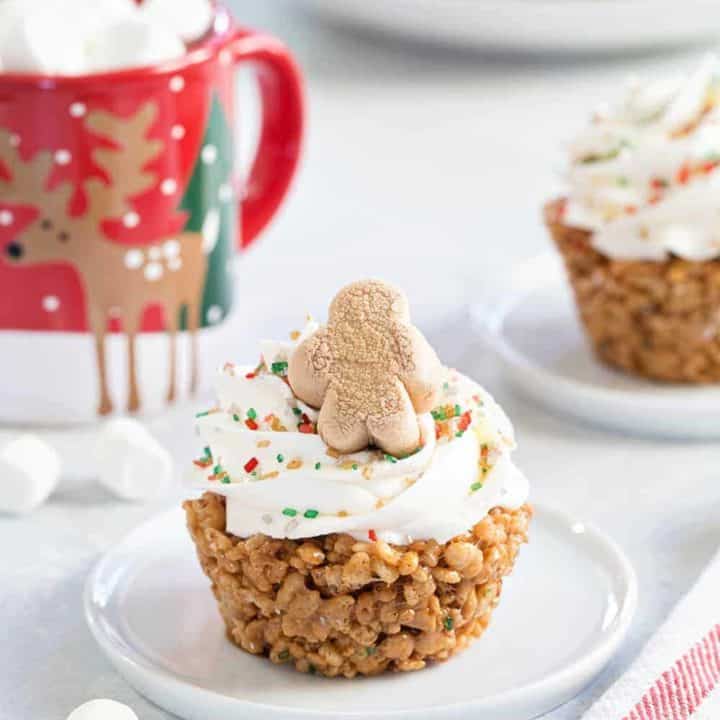Gingerbread Marshmallow Treat Cupcakes My Baking Addiction