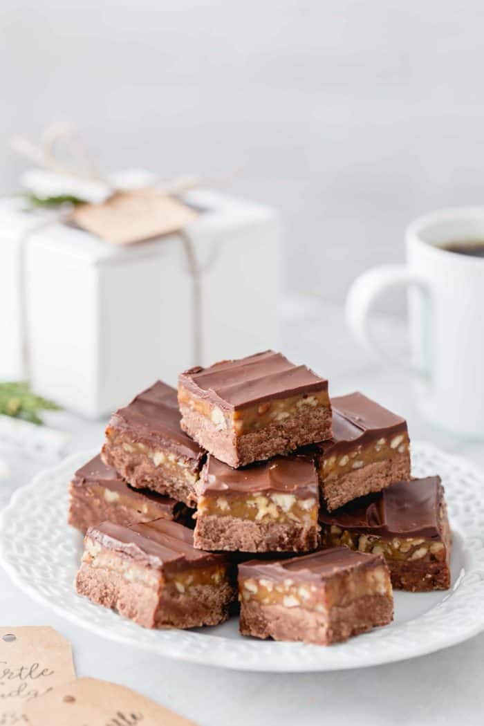 Turtle Fudge is rich, delicious and the perfect addition to any holiday dessert plate. The decadent layer of caramel and pecans makes it absolutely irresistible. 