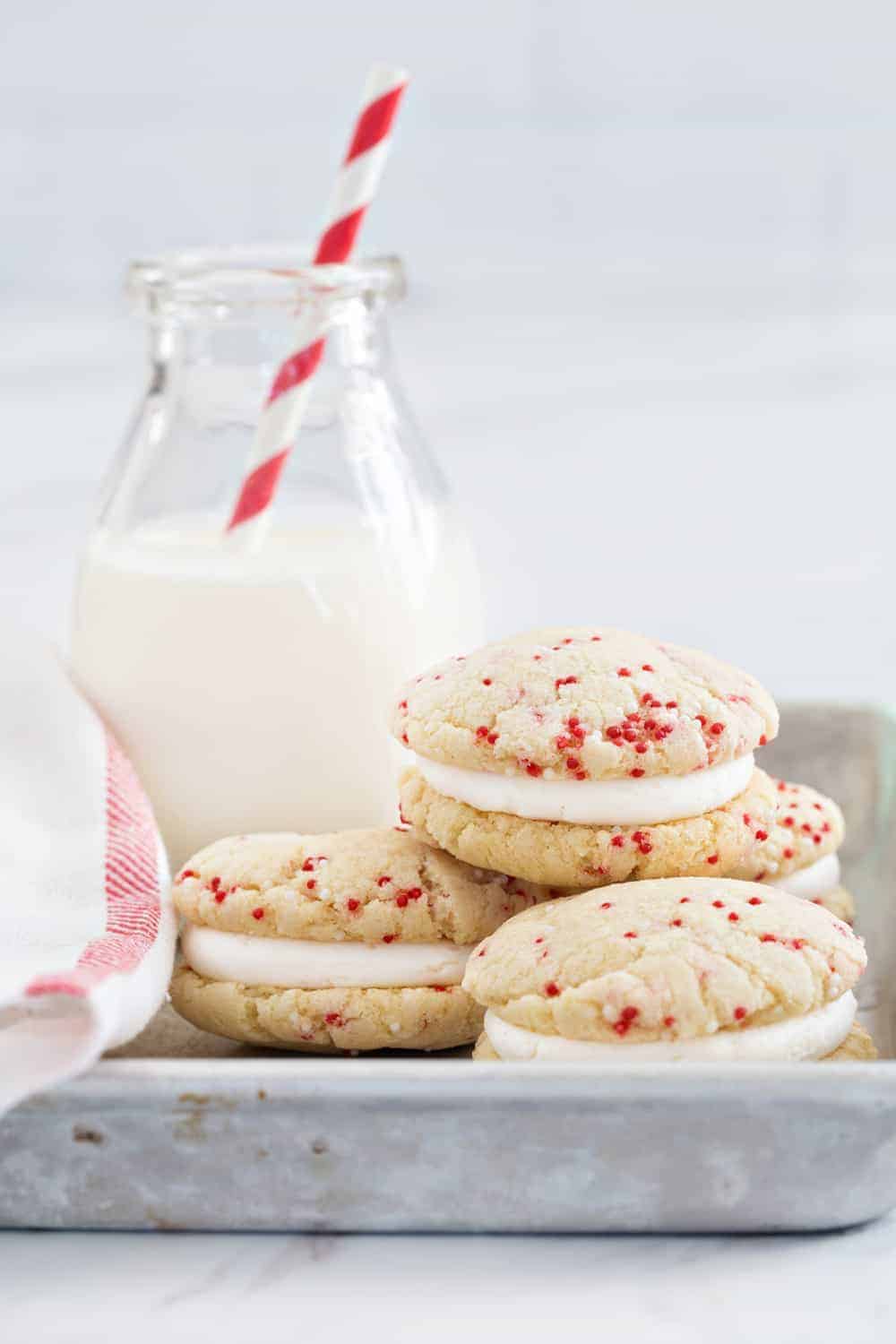 Easy Sugar Cookies come together in a snap! No chilling, rolling, or cookie cutters required!