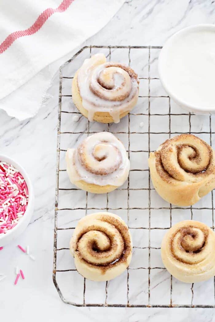 Mini Cinnamon Rolls are a fun and delicious way to celebrate any holiday!  The perfect breakfast for your sweetie!
