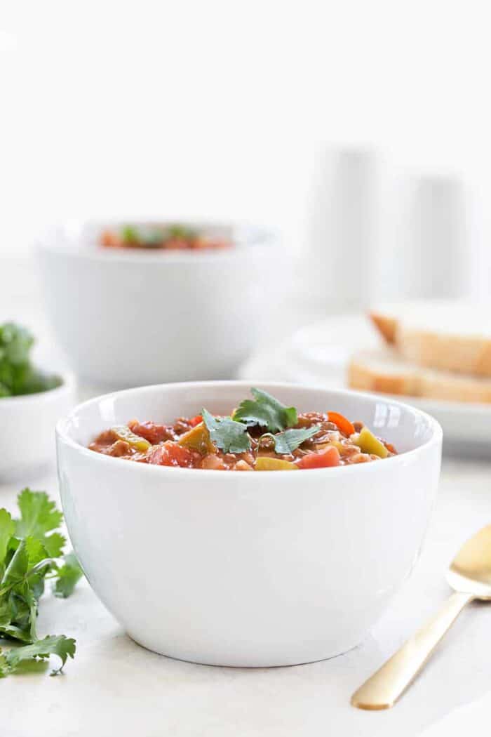 Stuffed Pepper Soup is loaded with the familiar flavors of traditional stuffed peppers, but it comes together in one pot. Simple and totally delicious!