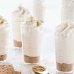 RumChata Cheesecake Pudding Shots come together with 5 simple ingredients. They're sweet, delicious and perfect for any adult party!