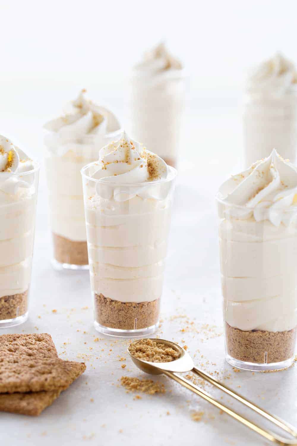 RumChata Cheesecake Pudding Shots come together with 5 simple ingredients. 