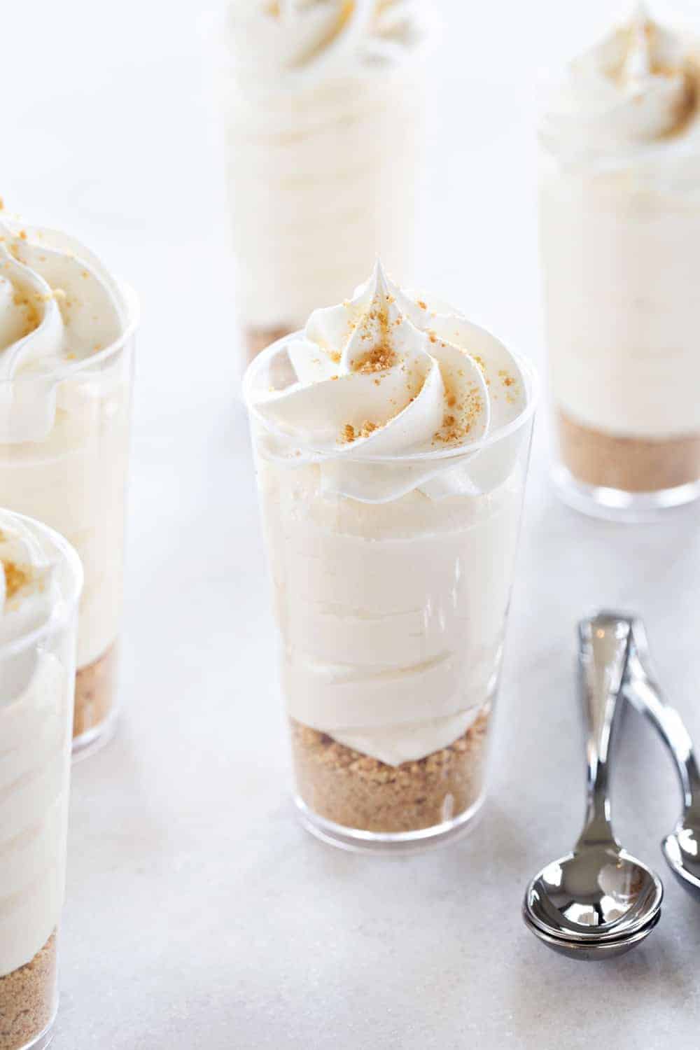 RumChata Cheesecake Pudding Shots come together in less than ten minutes with only 5 ingredients. Simple and so delicious!