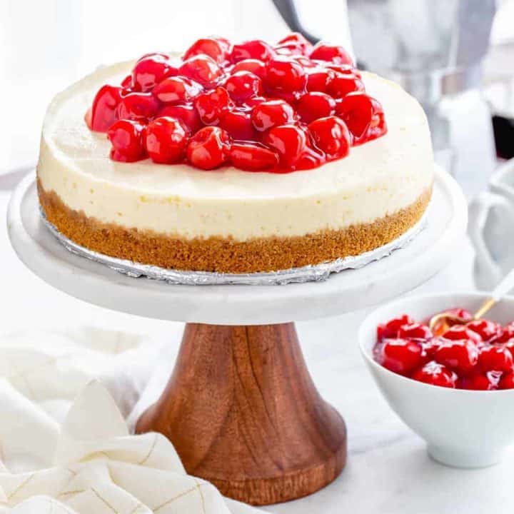 Instant Pot Cheesecake couldn't be easier or more delicious. Serve it up with pie filling, fresh fruit, or chocolate ganache for the perfect dessert.
