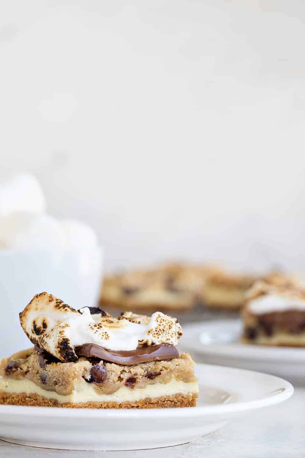 Cookie Dough Cheesecake Bars are fun twist on three classic desserts. So fun to make and eat!