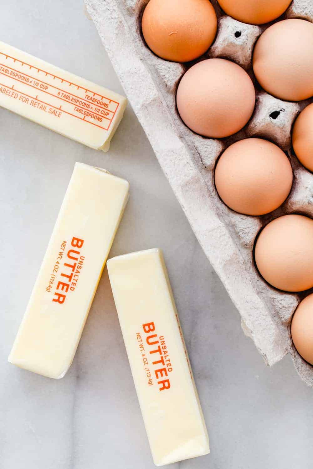 A simple guide on how to bring butter and eggs to room temperature.