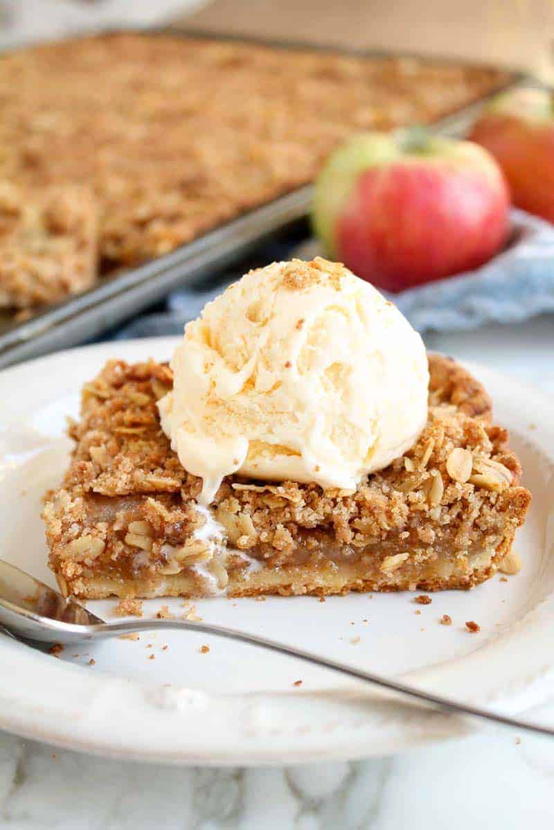 Apple Crumble Slab Pie | Katie Bird Bakes