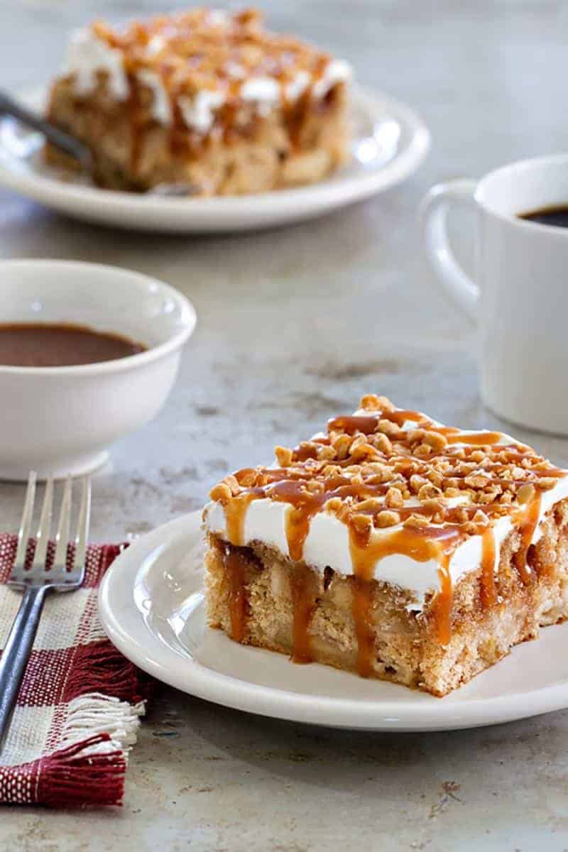 Caramel Apple Poke Cake | My Baking Addiction