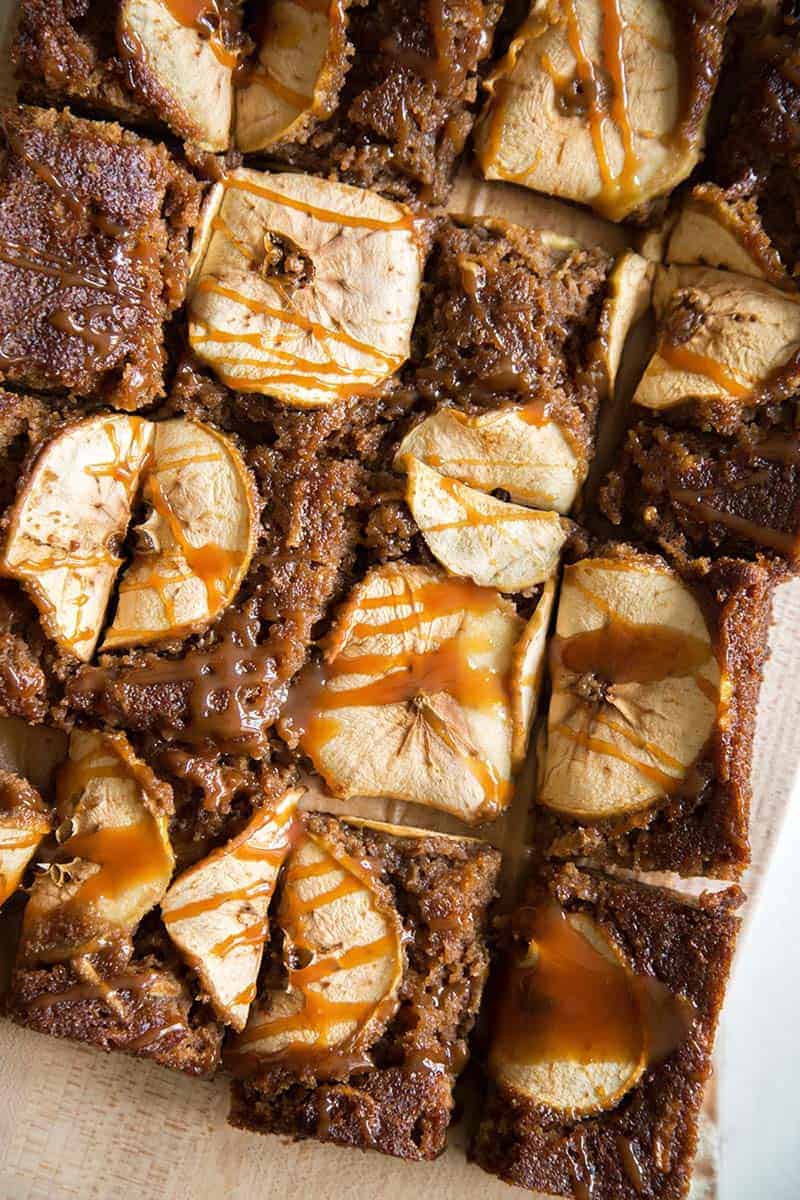 Caramel Apple Sheet Cake | The Little Epicurean