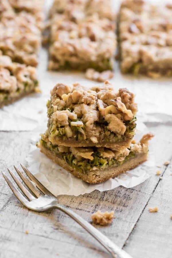 Zucchini Walnut Crumble Bars