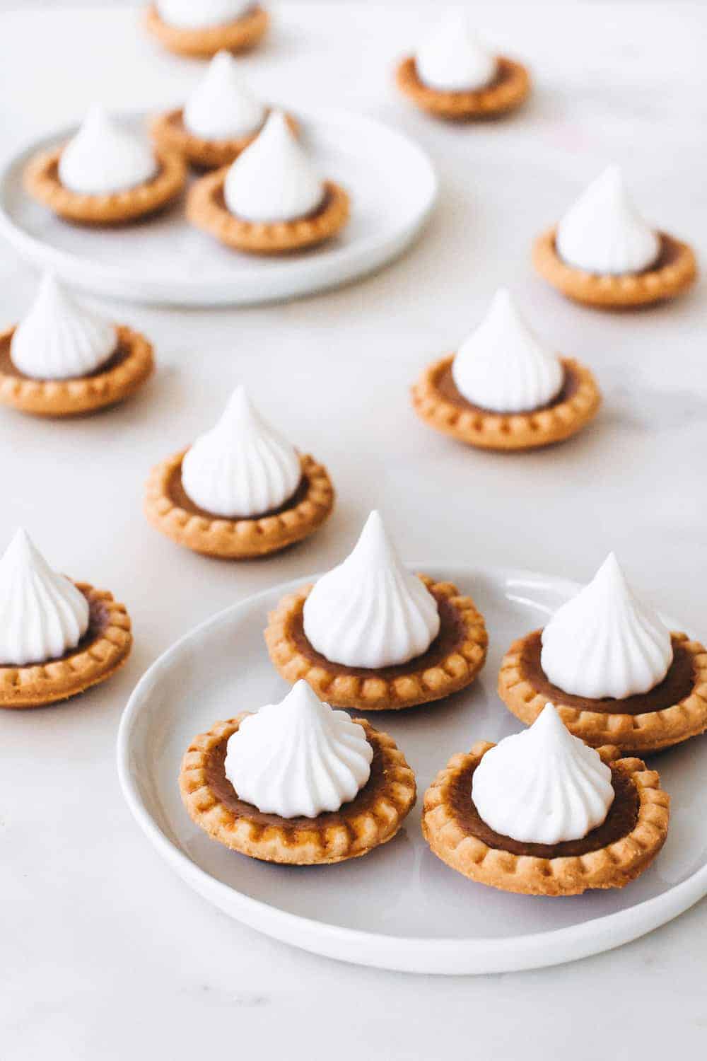 Mini Pumpkin Pies are an entire pumpkin pie in ONE bite! They're simple, delicious and perfect for the holidays. 