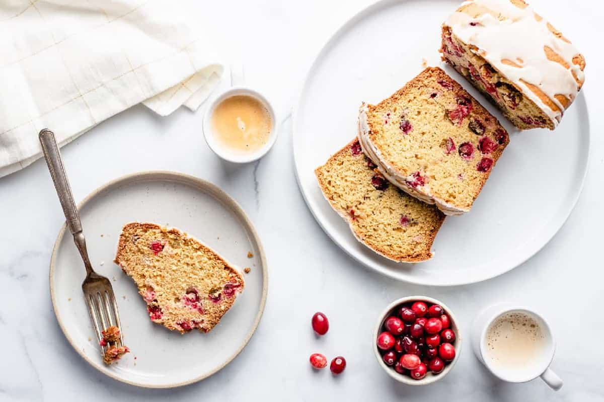 Cranberry Orange Bread is sweet, tart and bursting with fresh cranberries and the flavor of oranges. The perfect breakfast!