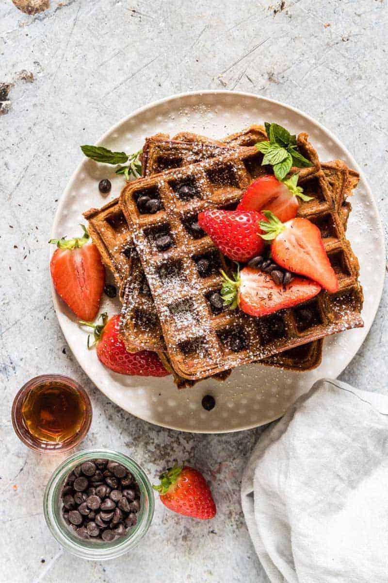 Chocolate Chip Sweet Potato Waffles