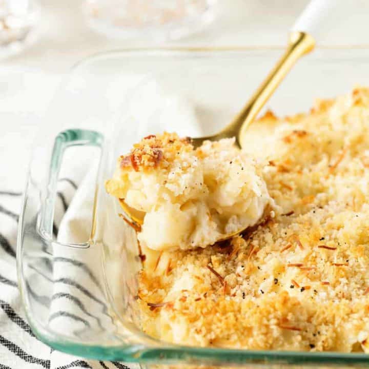Cauliflower Gratin can be made ahead for an easy holiday side dish