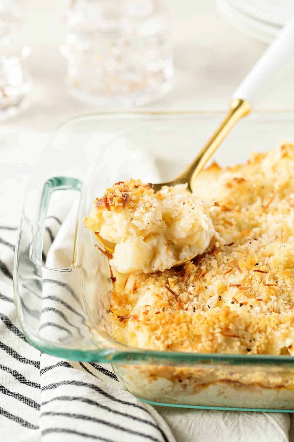 Cauliflower Gratin can be made ahead for an easy holiday side dish