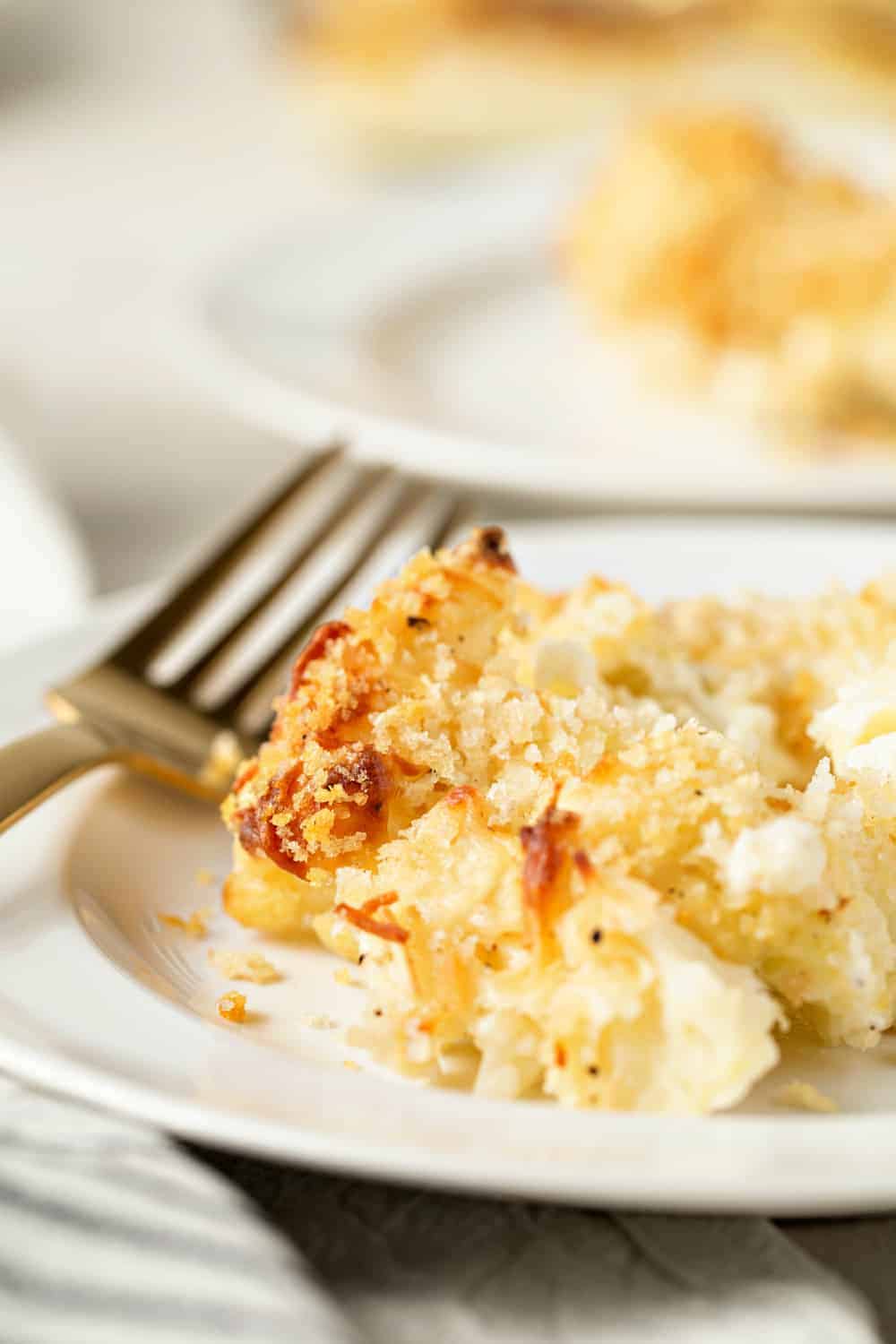 Cauliflower Gratin is tbest side dish for your holiday table. It can even be made in advance!