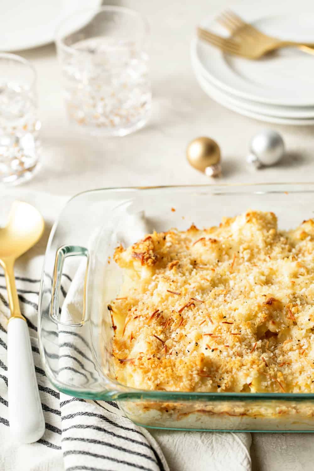 Cauliflower Gratin is the best cheesy side dish for your holiday table. 