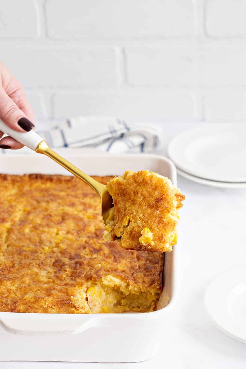 Easy Corn Casserole is a must-make addition to any holiday table.