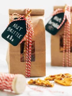 Nut Brittle uses salted mixed nuts for a twist on the holiday classic.