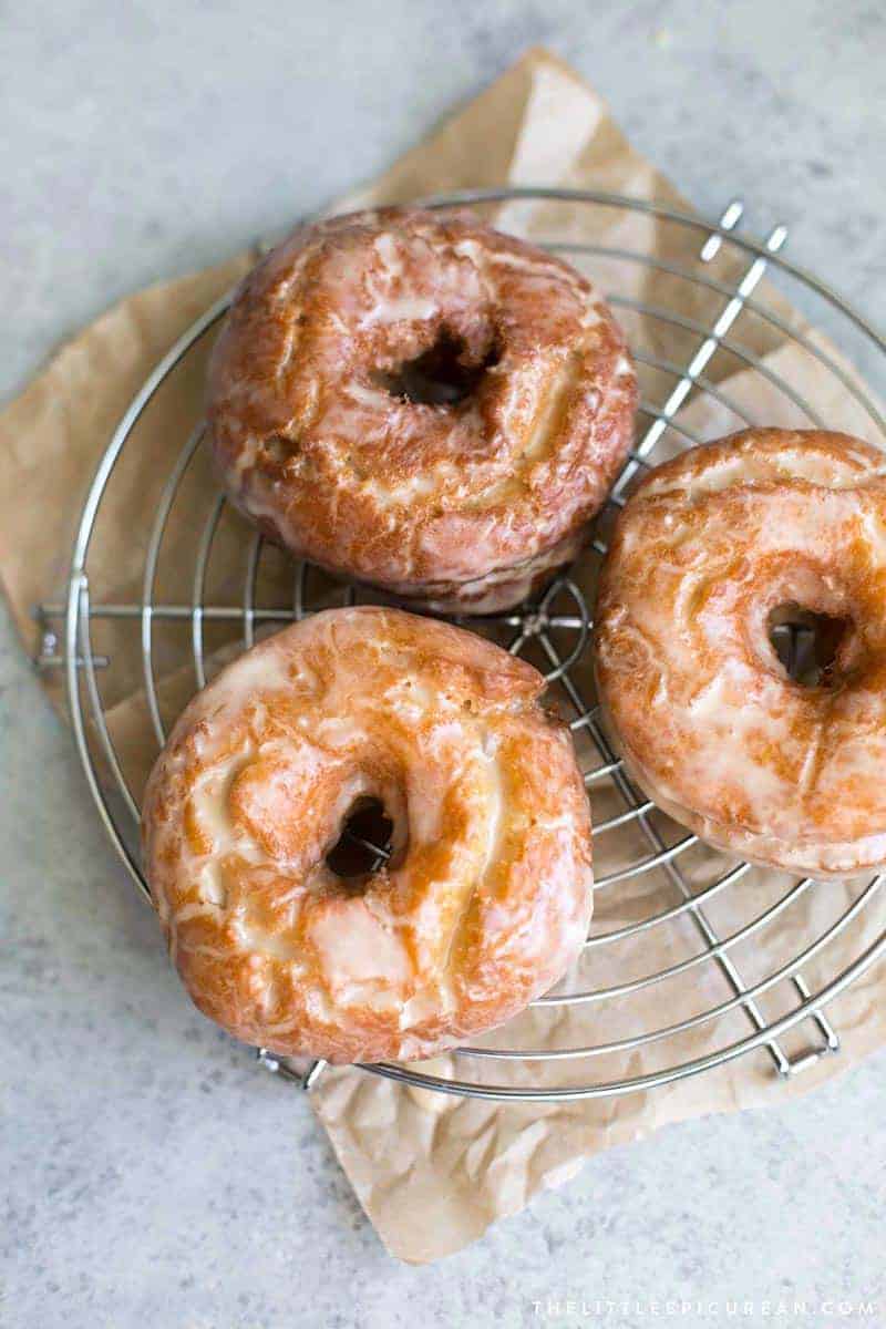 Sweet Potato Cake Doughnuts with Maple Glaze