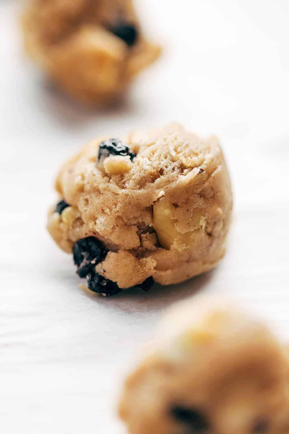 Pack your Granola Cookie dough with your favorite granola, dried fruit, nuts and chocolate. 