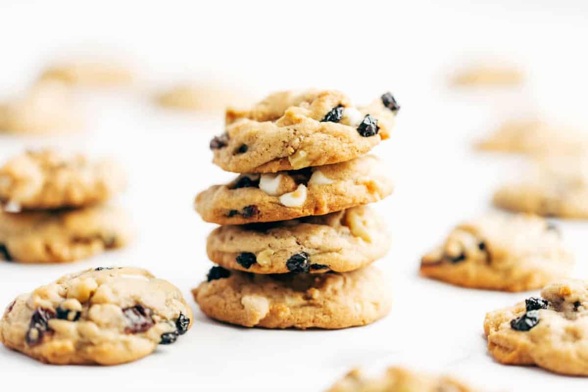 Granola Cookies are both crunchy and chewy with granola, dried fruit and nuts.