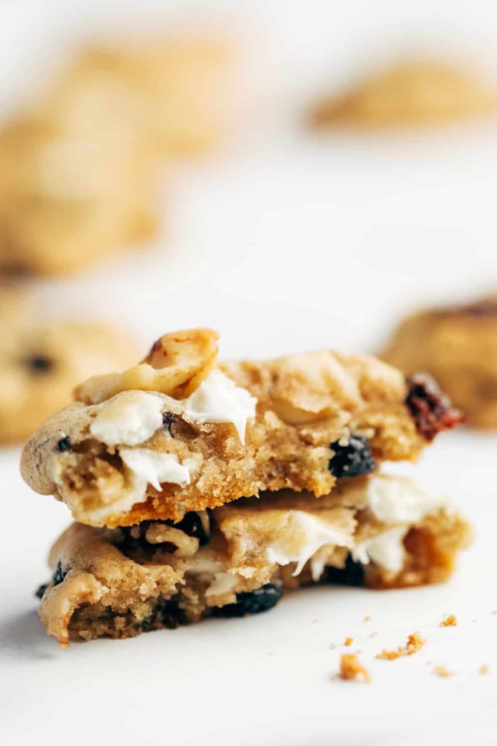 Granola Cookies are packed with crunchy granola, white chocolate and dried blueberries.